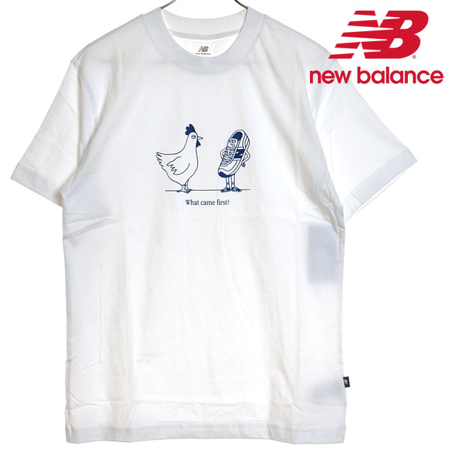 ニューバランス NEWBALANCE NB Chicken Or Shoe リラックス ショートスリーブTシャツ [MT41591 SS24] トップス 半袖 ホワイト 【メール便